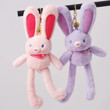 10 kusov nových ucho králik plyšové hračky auto prívesok na mäkké plné hračiek aktovka prívesok dievča dieťa spať bábiku prázdninový darček