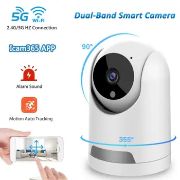 1080P Bezdrôtový Mini IP Kamera Baby Monitor CCTV Krytý obojsmerné Audio 5G WiFi Bezpečnosti Tuya Auto Sledovanie Mobilných Vzdialený Prístup