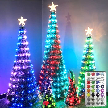 10M/ 20M RGB Víla String Svetlo s Diaľkovým Vonkajšie Vianočné Girlandy Svetlo Medený Drôt Víla Svetlo Pre Dovolenku Svadobná Výzdoba