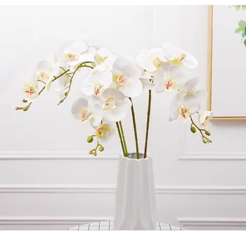 1pc 9 hláv Phalaenopsis umelý kvet svadobné domáce dekorácie falošné kvet Kvetinový Aranžmán Materiál