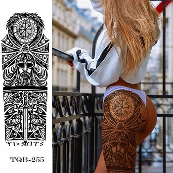 1pc Ženy Lady Geisha Nepremokavé Dočasné Tetovanie Nálepky Stehná Veľké Lumbálna Sexy Totem Znaky