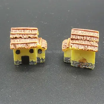 1pcs/veľa Živice dve žlté dlaždice-kryté dom 18 mm Ozdoby Micro krajiny Ozdoby Kreatívne Domáce Záhradné Dekorácie A005-3