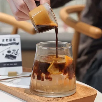 2 ks Japonský Štýl Prúžok Fuji Horských Sklo Pohár bezolovnaté Transparentné Káva Latte Hrnček Šťavy Milkshake Pohár Pitnej Sklo