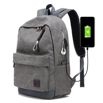 2022 nový príliv mužov taška cez rameno plátno cestovný batoh externé nabíjanie pomocou pripojenia usb rozhranie, slúchadlá s otvorom študent taška Y147