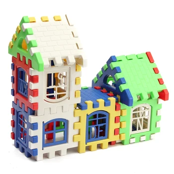 24PCS Deti Puzzle plastové list Stavebné bloky dom hračka