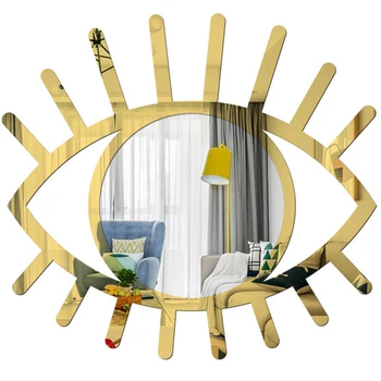 3D Tvarované Oko Zrkadlo samolepiace Akryl Zrkadlo Nálepky Obývacia Izba Domáce Dekorácie