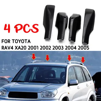 4Pcs Náhrada Za Toyota RAV4 XA20 2001 2002 2003 2004 2005 Čierne Auto Styling Strešný nosič Kryt Bar Železnici Ukončiť Shell Príslušenstvo