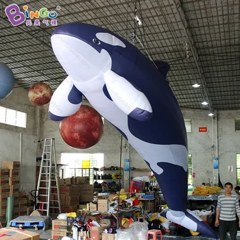 5.5 M/18 ft. Dlho nafukovacie kosatka balón mora animal model na zavesenie reklamnej s dopravou ZADARMO