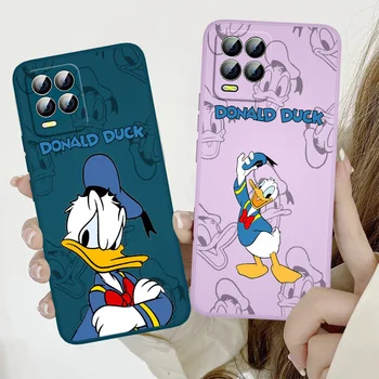 Disney Donald Duck Telefón Prípade Realme Q3S GT 2 S7 ST S2 C25Y C21Y C11, C17 Narzo 50A 50i 30 20 Kvapaliny Lano Funda Zadný Kryt