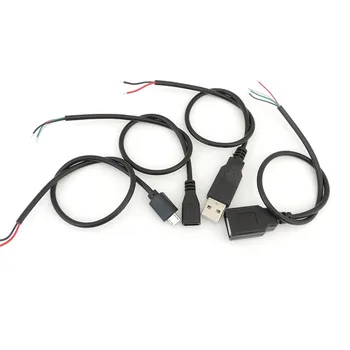 DIY Konektor, 0,3 M USB 2.0 Typu A Žena Muž 2Pin 4pin Kábel Napájací Adaptér Poplatok 2 Drôtu 4 Wiews