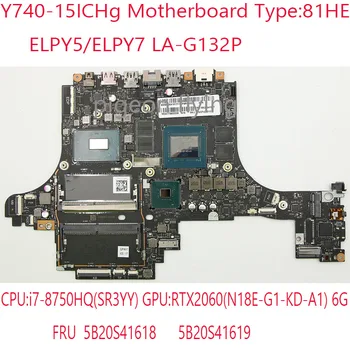 ELPY5/ELPY7 LA-G132P Y740-15 Doske 5B20S41618 5B20S41619 Pre Lenovo Légie Y740-15ICHg Notebook 81HE i7-8750HQ RTX2060 6 G