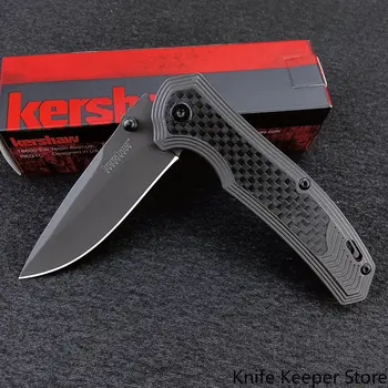 Kershaw 8310 Fringe Vreckový Nôž 8cr13mov Skladacie Čepeľ Noža na Prežitie Taktická Výstroj na Lov Vonkajšie Nože Uhlíkových Vlákien Rukoväť