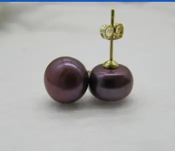 Krásna dvojica AAA+11-12 mm ideálny red south sea pearl náušnice >>>dievčatá pre ženy doprava Zadarmo