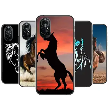 Kôň Zvierat Jasné, Telefón puzdro Na Huawei Honor 20 10 9 8A 7 5T X Pro Lite 5G Black Etui Coque Hoesjes Komické Hnevať dizajn