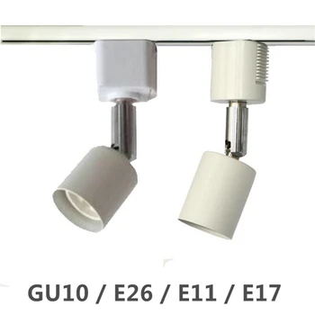 LED track light základná príručka žiarovka GU10 E11/E26/E27/E17 svetlo základne, bez svetelného zdroja, čierna biela 2 vodiče 3 4 vodiče vodiče