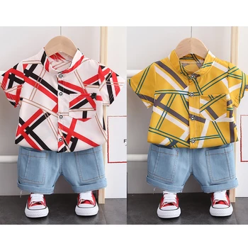 Letné Detské Chlapčenské Obleky Pekný Oblečenie Set Pre Chlapca T-tričko + Nohavice 2ks Vyhovovali Deti k Narodeninám Batoľa Deti Oblečenie