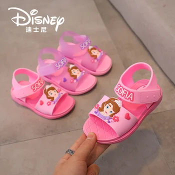 Letné Dieťa Topánky Disney Kreslené Sofia, Baby, Dievčatá Sandály Bežné Anti-slip Deti Kúpeľňa Domov protišmykových Batoľa Pláže Topánky