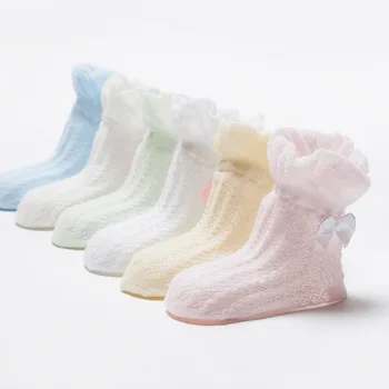 Letné oka čalúnená baby ponožky žena dieťa vykostené 100% laciness bavlna baby ponožky deti ponožky luk
