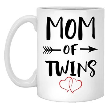 Mama Dvojčiat Est 2020 Hrnček Twin Mama Hrnček Nové Matky Deň Narodeniny, Vianočné Pančuchy 11oz