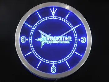 nc0135 Rockstar Neónové svietidlo Značky LED Nástenné Hodiny