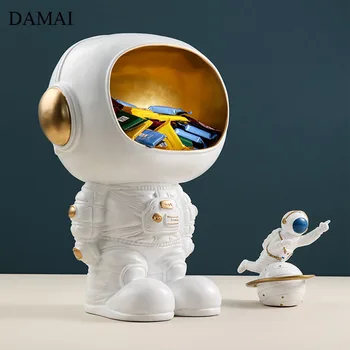 Nordic Moderné Astronaut Figúrka Spaceman Dekoratívne Candy Občerstvenie Jar Obývacia Izba Ploche Skladovanie Ozdôb Domáce Dekorácie