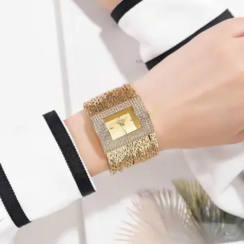 Nová Značka Hodinky pre Ženy 2022 Módne Diamond Luxusné dámske Náramky Rose Gold Oceľové Hodinky