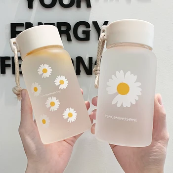 Nové Sklenené Fľaše Pre Roztomilý, Vodné športy, 500 ml Krásne Tvorivé Matné Prenosné Lano Deti Drinkware Vonkajší Únik Dôkaz Tesnenie