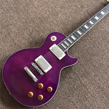 Nový príchod elektrická gitara v fialová farba a eben hmatníkom , chrome hardvér , vysoká kvalita , rýchle dodanie