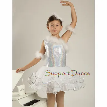 Podpora Dance Dievčatá, Ženy, Trblietavé Latinskej Šaty Deti, Dospelých Pierko Výkon Kostým C51