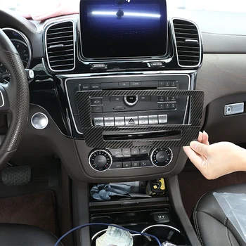 Pre Mercedes Benz GLE GLS Triedy W166 2013-2019 Auto stredovej Konzoly Hlasový Režim Panel Výbava ABS Uhlíkových Vlákien Interiérové Doplnky