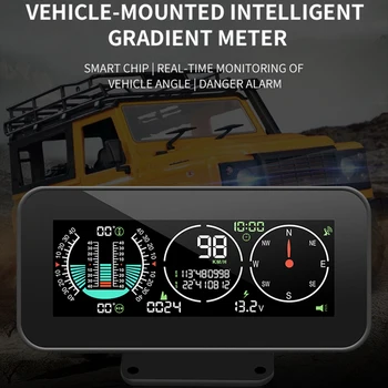 Pre Všetky M60 Autá GPS HUD Head-Up Displej Otáčkomer Svahu Digitálne Tilt Merač Teploty Meter, a Automobilový Inteligentný Systém