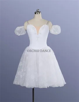 Profesionálne Vysoko Kvalitný 4 Vrstvy Biele Ženy, Dievčatá Dlhé Šaty Balet Tutu Romantické