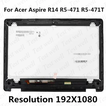 Pôvodný Pre Acer Aspire R14 R5-471 R5-471T Montáž LCD Obrazovky Prenosného počítača s Dotykovým Digitalizátorom. displej Dotykový Panel 1920X1080