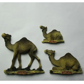 QIQIPP Svete hot spot Sýrii cestovného ruchu pamätné chladnička nálepky Púšti loď camel stereo úľavu magnetických nálepiek