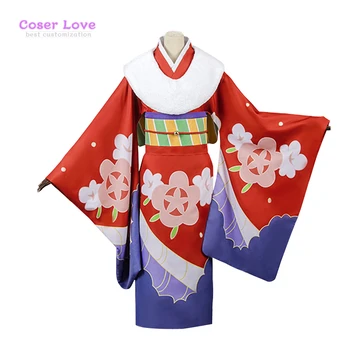 Slúžka Dragon Tohru Nový Rok Kimono Cosplay Kostým Karneval, Halloween, Vianočné oblečenie