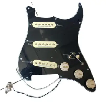 SSS Upgrade Načítané Nastavenie Multifunkčného Prepínača Pickguard Žltá Seymour Duncan SSL1 Snímače pre Fender Strat Gitara