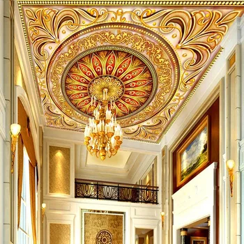 Vlastné Foto Tapety Európsky Štýl 3D Mandala Vzor Veľké Stropné Nástenné Obývacia Izba Hotel Luxusne Zariadené a Abstraktných De Parede 3 D