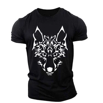 Vlk grafické t košele Pre Svaly Muži t-shirt Športové Outdoorové teamLight, Tenké A Priedušná pružnosť Rýchle suché T-Shirts