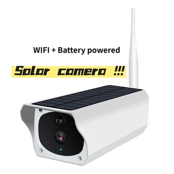 Vonkajšie Solárne Bezpečnostné Kamery 1080P Bezdrôtový WiFi Kamera Solárny Panel Nabíjateľná Batéria Bullet Pohybu PIR, Alarm, obojsmerné Audio