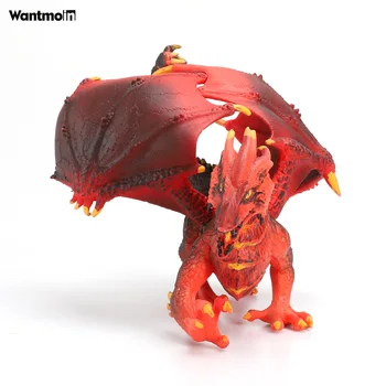 Wantmoin Eldrador biologické lávový drak hračka hnuteľného figúrka je vhodný pre deti vo veku 3-12 dinosaura zber model hračka