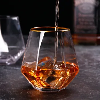 Whisky Pohár Bar Transparentné Krištáľové Sklo Pitnej Vody, Mlieka, Šťava Nápoj Pohár Tvorivosti