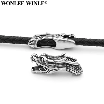 Wonlee Winle Nehrdzavejúcej Ocele 6 mm Veľké Diery Dragon Korálky Kúzlo Náramok Pre Šperky, Takže DIY Mužov a Ženy String Náramky