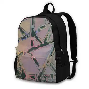 Yema Veľkú Kapacitu Školský Batoh Notebook Cestovné Tašky Tvary E Black Abstraktné Tie Dye Trippy Hippie Rôzne Geometrické
