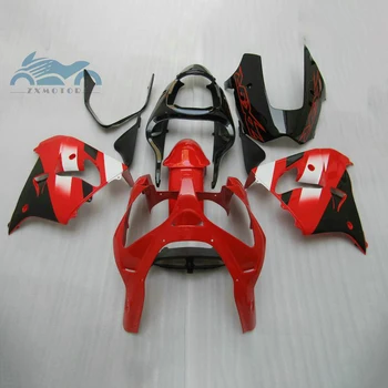 Zadarmo vlastné kapotáže súpravy pre KAWASAKI ZX9R Ninja 00 01 ABS plast racing horské nastaviť 2000 2001 ZX 9R červená čierna motorových telo auta
