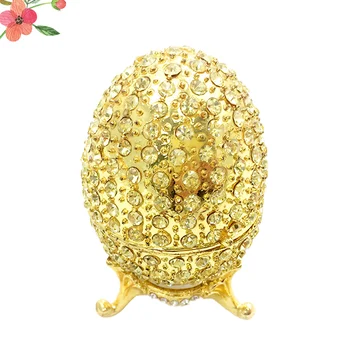 Šperky Box Vajcia Trinket Faberge Vintage Skladovanie Držiteľa Eastershape Štýl Tvarované Nádoby Organizátor Prípade Neckalce Holderscases